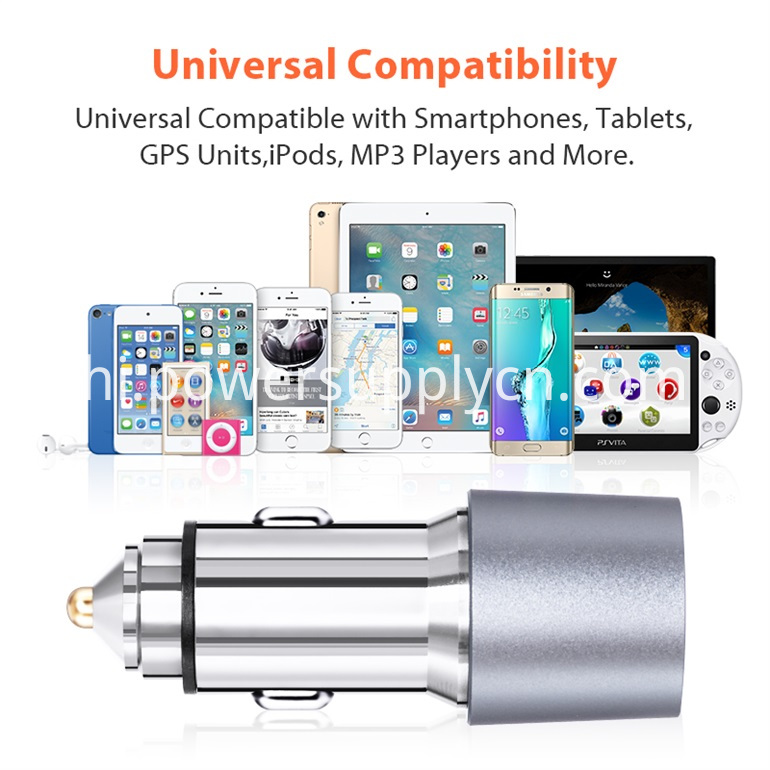 क्वालकॉम Qc3 0 के साथ फास्ट कार चार्जर दोहरी Usb Fast Car Charger Dual Usb With Qualcomm Qc3 0